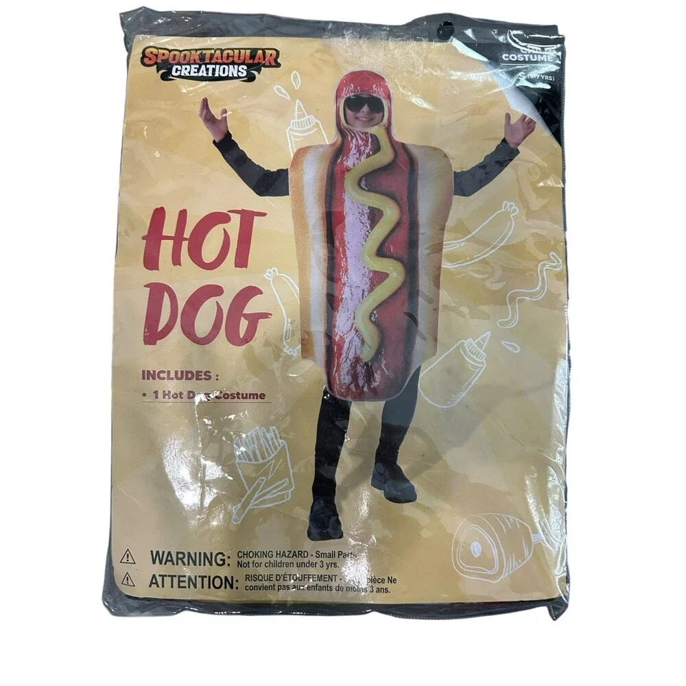 Child Hot Dog Costume Size S (5-7 yrs)